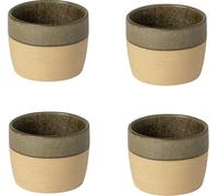 Costa Nova Tasse à café vert olive - Set de 4 - Fait main au Portugal - 20 cl | H 6,6 cm