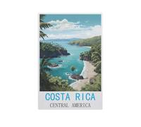 Costa Rica, Amérique centrale,Peinture par Numéros Adultes et Enfants Débutants Peintures avec Cadre Comprend des Pinceaux et des Peintures Acryliques(30x40cm)11.8x15.7 pouces-AL62