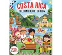 Costa Rica Coloring Book for kids with facts