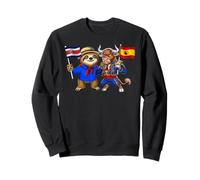 Costa Rica Espagne Racines Drapeau Costaricien Espagnol Sweatshirt