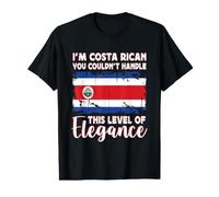 Costa Rica Flag Elegant Costa Rican Boyfriend Girlfriend T-Shirt Graphique avec Valeur