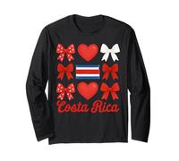 Costa Rica Girl Coquette Bow Hispanic Heritage Manche Longue