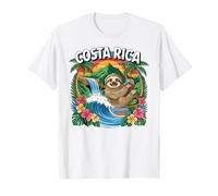 Costa Rica, Mignon Paresseux dans la Jungle, Cascade Amusante et Fleurs T-Shirt