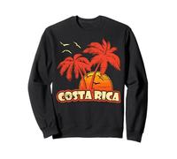Costa Rica Palmiers d'été 80's Beach Beach Sunset Sweatshirt