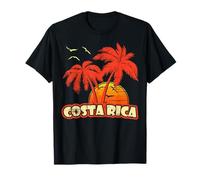 Costa Rica Palmiers d'été 80's Beach Beach Sunset T-Shirt