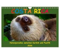 Costa Rica - Paradis naturel entre les Caraïbes et le Pacifique (calendrier mural 2026 DIN A4 paysage) - Calendrier mensuel CALVENDO