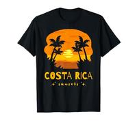 Costa Rica Sunsets Tropical Beach Palmiers Pura Vida T-Shirt