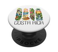 Costa Rica, Voyage Tropical, Vacances, Toucan, Paresseux PopSockets PopGrip Adhésif