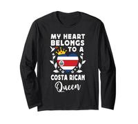 Costa Rican Queen Wife Girlfriend Costa Rica Flag Manche Longue