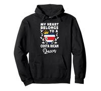 Costa Rican Queen Wife Girlfriend Costa Rica Flag Sweat à Capuche