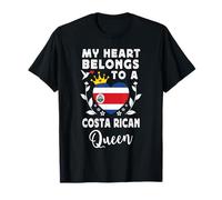 Costa Rican Queen Wife Girlfriend Costa Rica Flag T-Shirt