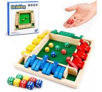 COSTECH Shut The Box, Jeu de Stratégie Classique pour 2 à 4 Joueurs | Jeu de Dés en Bois Portable pour Fêtes en Famille, Salles de amping, Voyages & Bars, Idéal Comme Cadeau