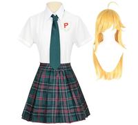 Costemu Chaussettes Cosplay Personnage Anime Performance Vêtements Halloween Panty Cosplay Party Dress-Up Personnage Costemu+Wig