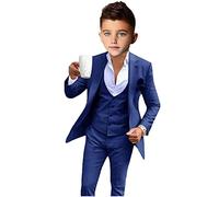 Costume 3 pièces pour garçon - Costume de mariage - Coupe ajustée - Costume formel pour garçon, Royal Blue, 12 ans