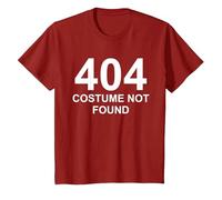 Costume 404 introuvable - Costume d'halloween Simple T-Shirt, Enfant, Canneberge, 10 Ans