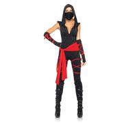 Costume 5 Pièces La Ninja Mortelle - Leg Avenue Leg Avenue Noir/Rouge Large Noir