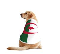Costume à manches pour chien imprimé drapeau de l'Algérie - Vêtement amusant lavable en machine - Pour chiens de taille moyenne et grande