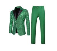 Costume à paillettes pour homme 2 pièces confortable et respirant pour affaires, danse sociale, fête, blazer, EN8, M