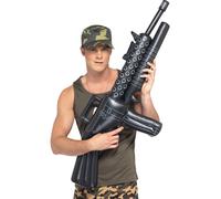 Costume Accessoire Armee Militaire Soldat Pistolet Gonflable Smiffys Latex Noir