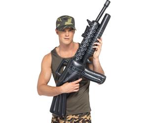 Costume Accessoire Armee Militaire Soldat Pistolet Gonflable Smiffys Latex Noir