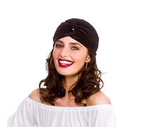 Costume Accessoire De Fête Gypsy Avec Turban Et Bijou Noir