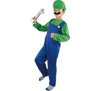 Costume adolescent 14/16 ans plombier vert et bleu 140-160 cm (x1) REF/60361 - ptit clown bleu et vert G