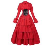 Costume Adulte Demon Malefique Robe Halloween Taille Robe de Sorcière Femme Petit Velours Dame Grande Citrouille Sorcière Victorienne Déguisement Halloween Femme Enceinte L