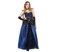 Costume adulte Halloween femme comtesse gothique en L/XL REF/44427 noir et bleu G