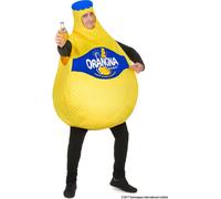 DEGUISE TOI - Déguisement Bouteille d'Orangina adulte - Combinaison - Taille Unique - Jaune - Déguisements adultes - 100% polyester - - Carnaval