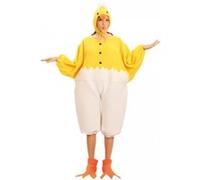 P'TIT CLOWN - 89830 - Déguisement Adulte Poussin - Chick Costume - Parfait pour Carnaval, Fêtes à Thèmes, Pâques, Soirées Costumées, Halloween, Cosplay - Taille Unique - Jaune