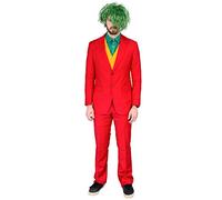 Costume Agent Déguisement Complet pour Adulte Joker Psycho Clown - Multicolore - Medium