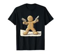 Costume Akimbo Cookie Man Cool pour Les Amateurs de Biscuits et d'armes à feu T-Shirt
