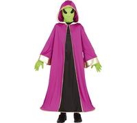 Costume Alien créature galactique enfants carnaval aventure planète voyage costume, taille : 128/134 couleur : violet