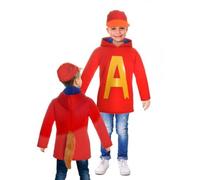 Costume Alvin Chipmunks - Taille 6-8 Ans Rouge
