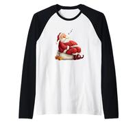 Costume Amusant de Père Noël endormi mais venant pour Noël Manche Raglan