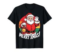 Costume Amusant de Père Noël Tenant Une Lanterne T-Shirt