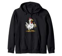 Costume Amusant de Poulet en Bouteille de bière pour Les Amateurs d'ivresse Sweat à Capuche