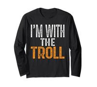 Costume Amusant I'm with The Troll Assorti pour Couple d'halloween Manche Longue