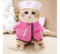 Costume amusant pour animal domestique pour chien ou chat - Costume de docteur infirmière princesse cowboy enterrement de vie de jeune fille Empereur Costume de fête Cosplay