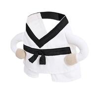 Costume amusant pour animal domestique sur le thème du KungFu - Pour Halloween - Pour petits et grands chiens et chats - Polyester doux - Facile à porter - 2 pattes - Costume Kungfu pour animal