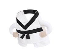 Costume amusant pour animal domestique sur le thème du KungFu - Pour Halloween - Pour petits et grands chiens et chats - Polyester doux - Facile à porter - 2 pattes - Costume Kungfu pour animal