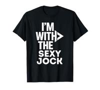 Costume amusant pour couple avec inscription « Gay I'm With The Sexy Jock » T-Shirt