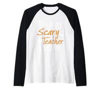 Costume Amusant pour Professeur d'halloween avec Inscription « This is My Scary Teacher » Manche Raglan