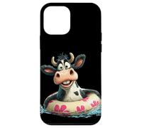 Costume Amusant Visage de Vache pour Les Amateurs de fête à la Piscine Coque pour iPhone 12 Mini