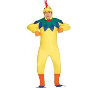 Costume animal coq Drôle de combinaison de carnaval Accessoires de fête à thème Costume animal joie carnaval Pâques, Taille : 48 - 50 (M) Couleur : Jaune