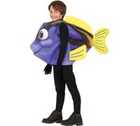 Costume animaux marins poisson aventure bleu jaune film carnaval fête plaisir fantaisie enfants mer costume fantaisie art performance idée de costume, taille : 110/116 couleur : bleu