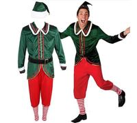 Costume Assistant - Uniforme de festival, costume animé | Tenue tunique verte assistante, ornement de chemise évasée pour homme, pantalon, chaussettes, ensemble et barbe, accessoires accessoires pour