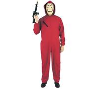 Costume Bandit Rouge Casa De Papel - PARTY PRO - Pour Enfant de 11 Ans et Plus - Combinaison et Masque Inclus