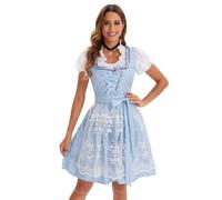 Costume Bavarois Dirndl Femme Costume Oktoberfest Élégant Robe Courte Tablier Chemisier Pour Tous Événements Saisonniers Allemand Mariage Thème Vêtements Déguisement Carnaval Halloween