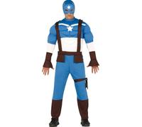 costume bleu de super-héros pour hommes, taille:L